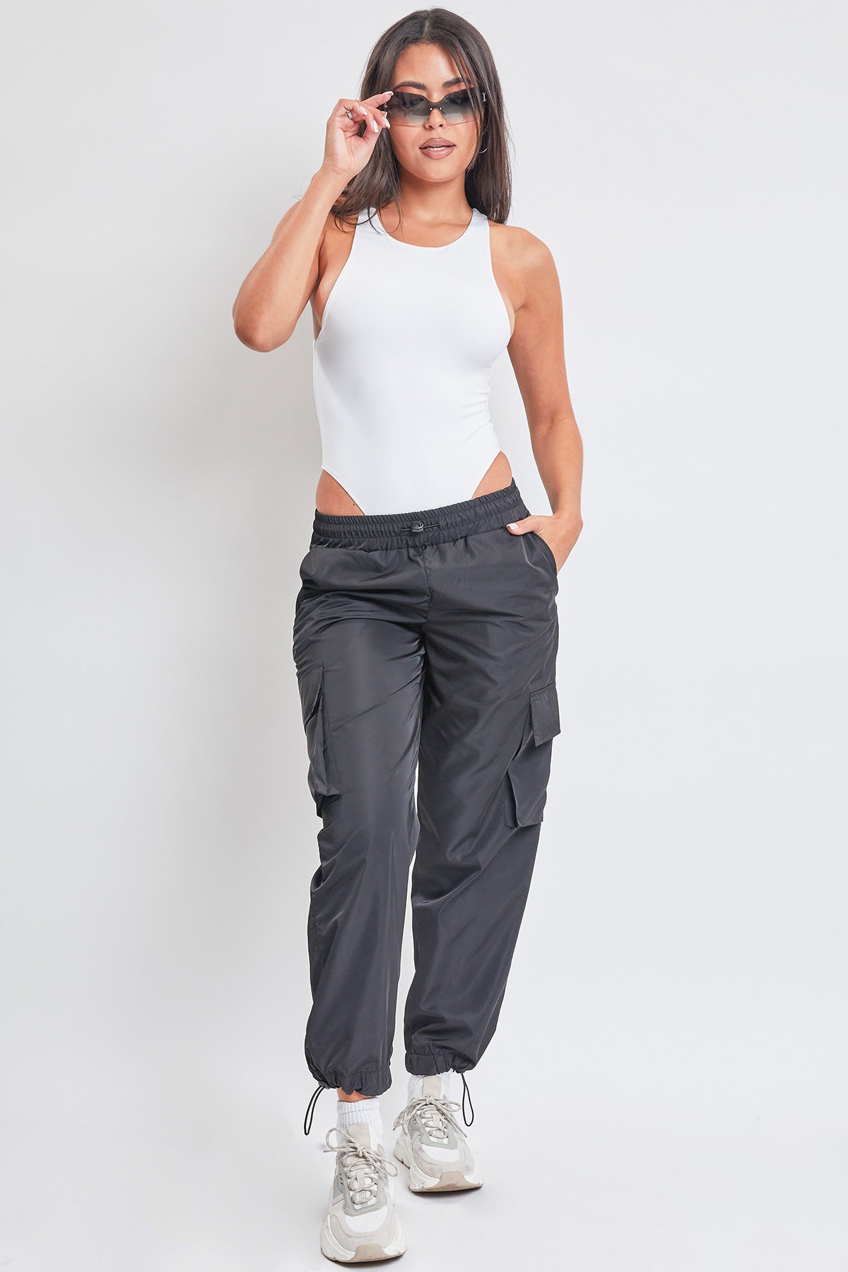 Women's Nylon Cargo Pants With Bungee Hem from YMI – YMI JEANS