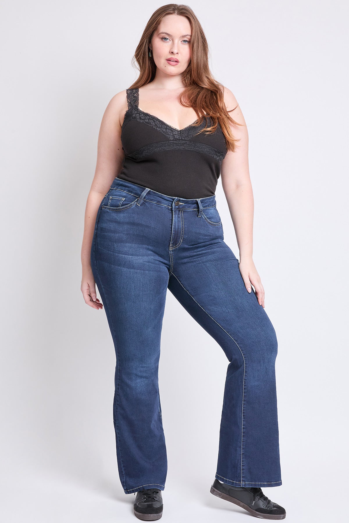 Plus Size Hyper Denim Super Stretchy Flare Jean, Pack Of 6