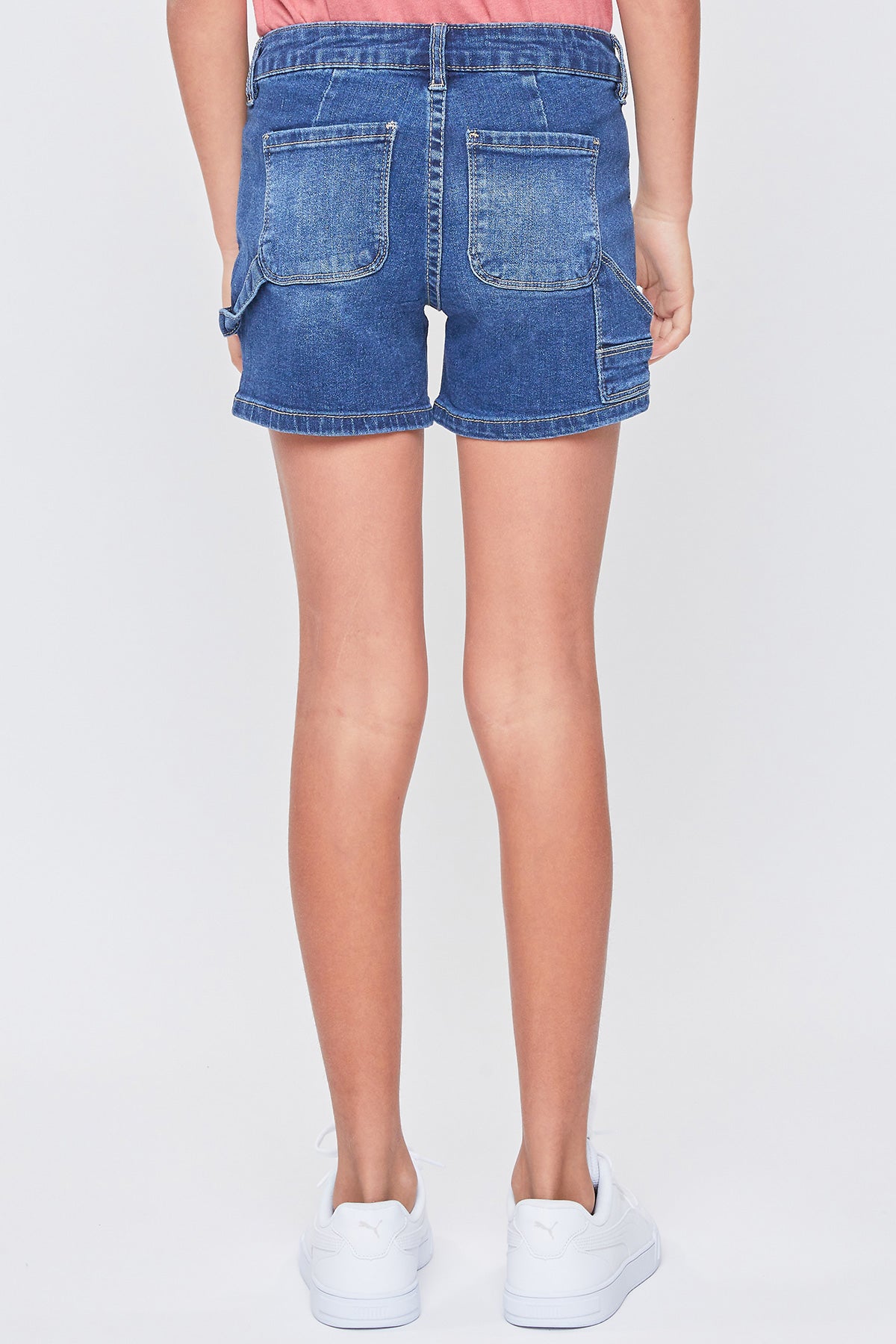 Girls Carpenter Shorts With Hammer Loops
