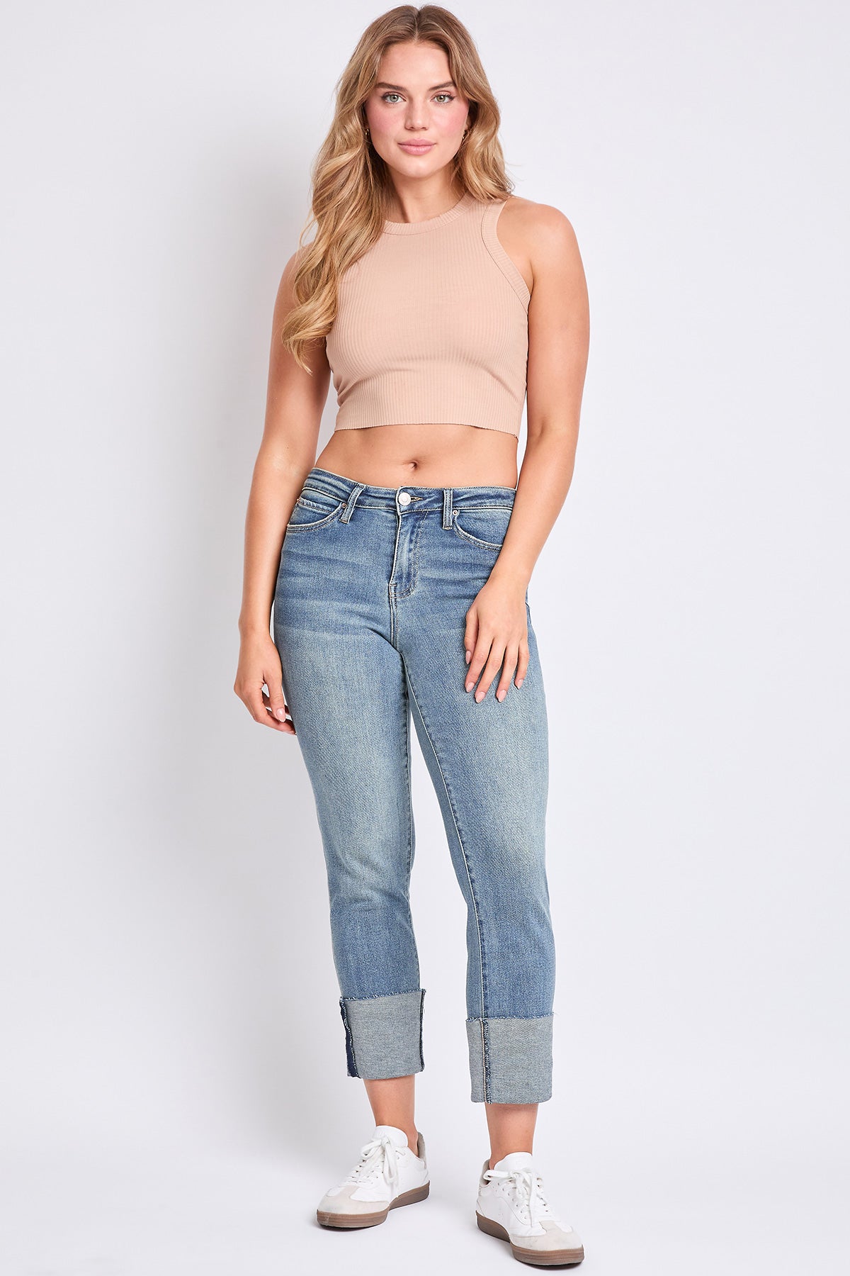 Dixie High Rise Mega Cuff Cropped Straight Leg Crop, Pack of 12