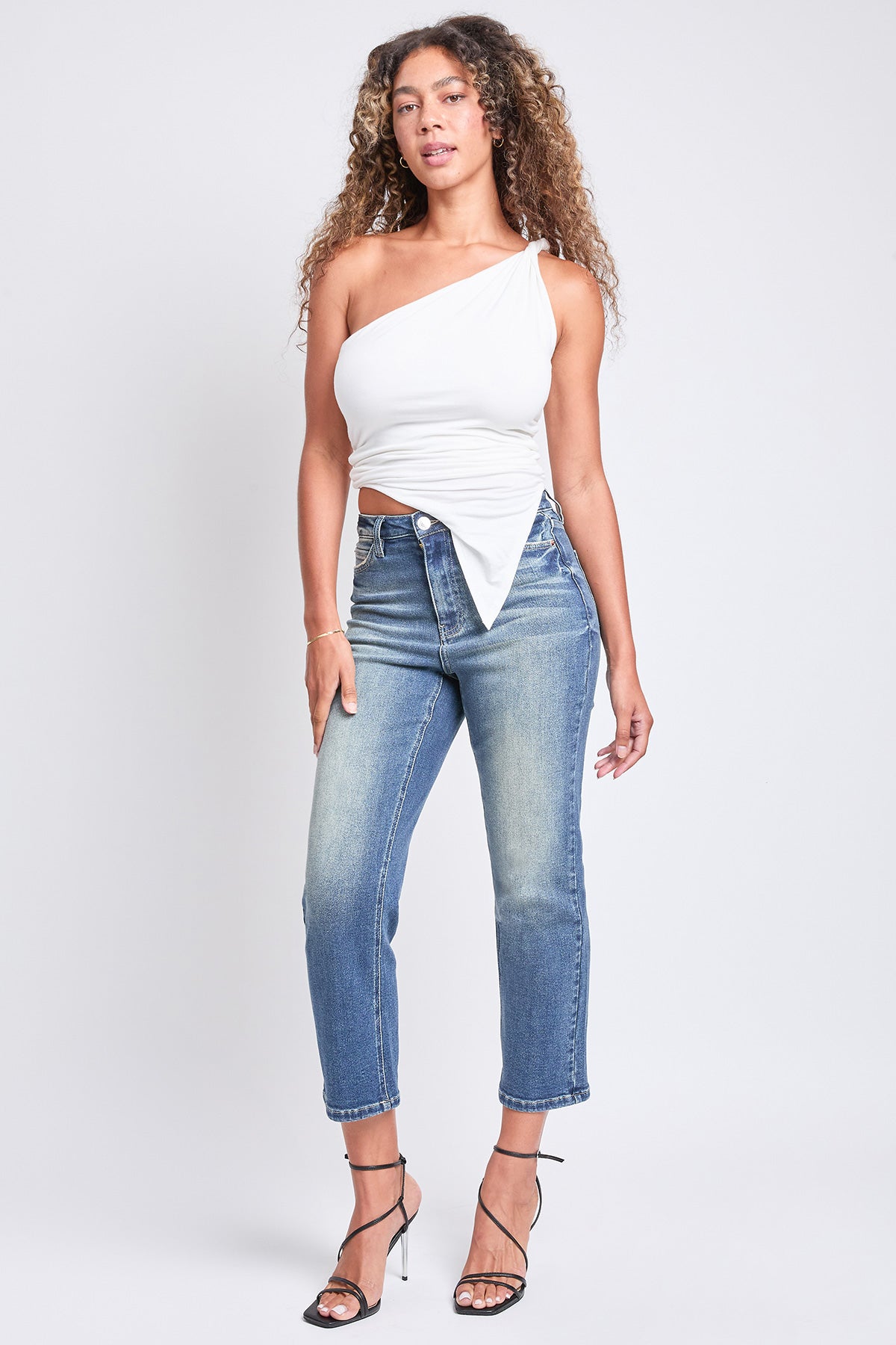 High Rise Vintage Stretch Straight Leg Crop Jeans, Pack of 12