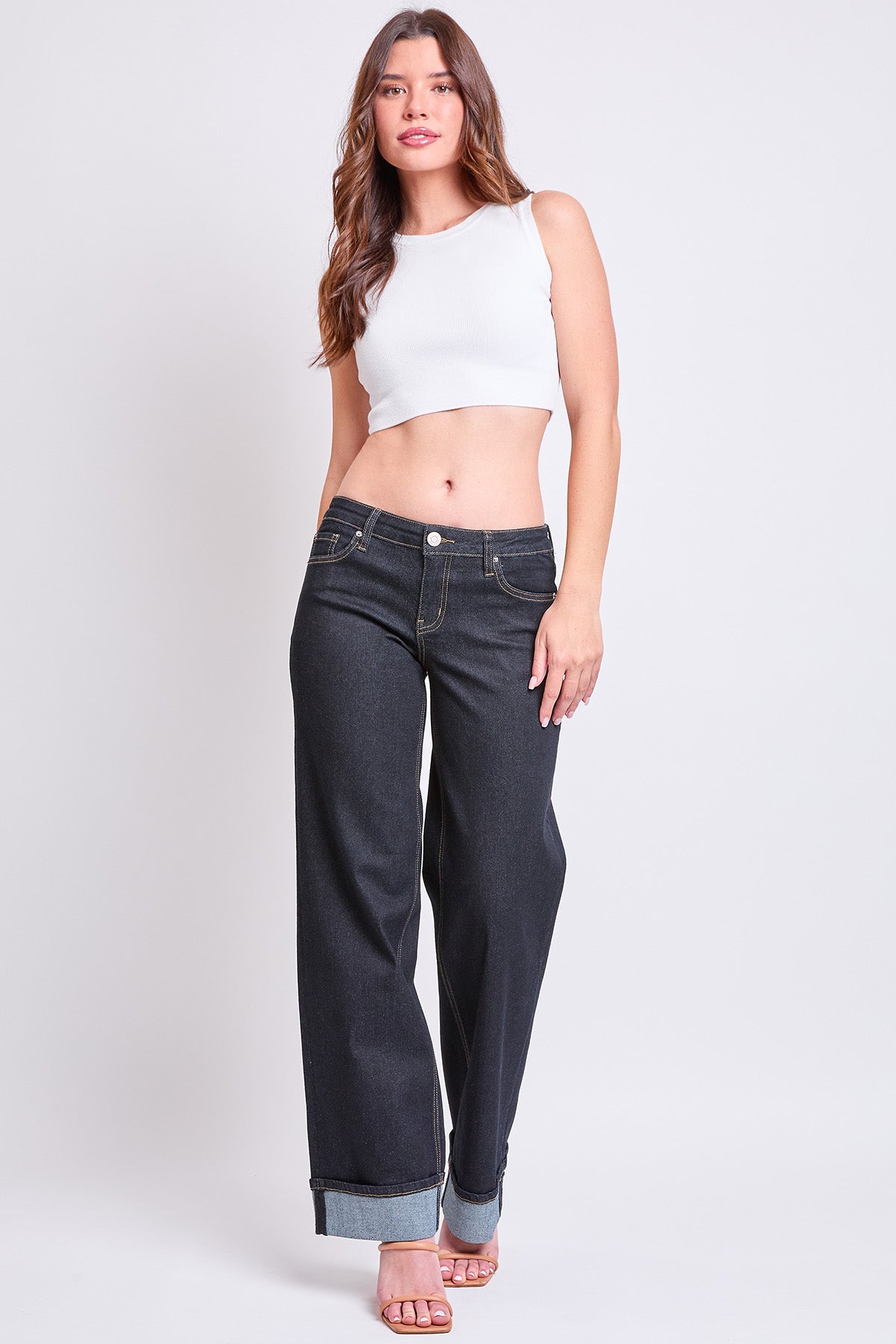 Low Rise Brittany Wide Leg Cuff Jeans, Pack Of 12