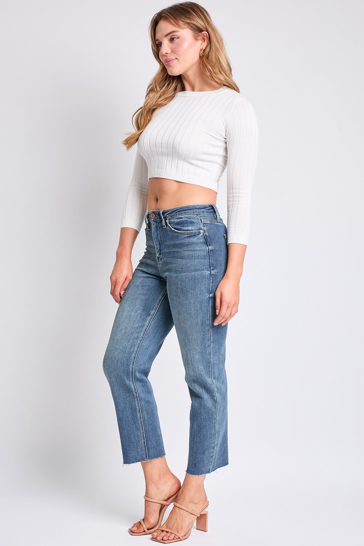 High Rise Cropped Straight Leg Jean, Pack of 12