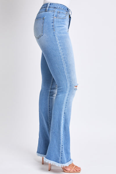 High-Rise Flare Jean With Frayed Hem - Long Inseam 10 Pack