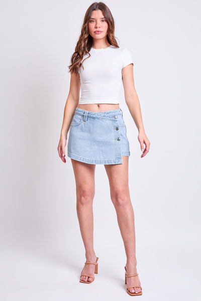 Mid Rise Denim Wrap Skort, Pack of 12