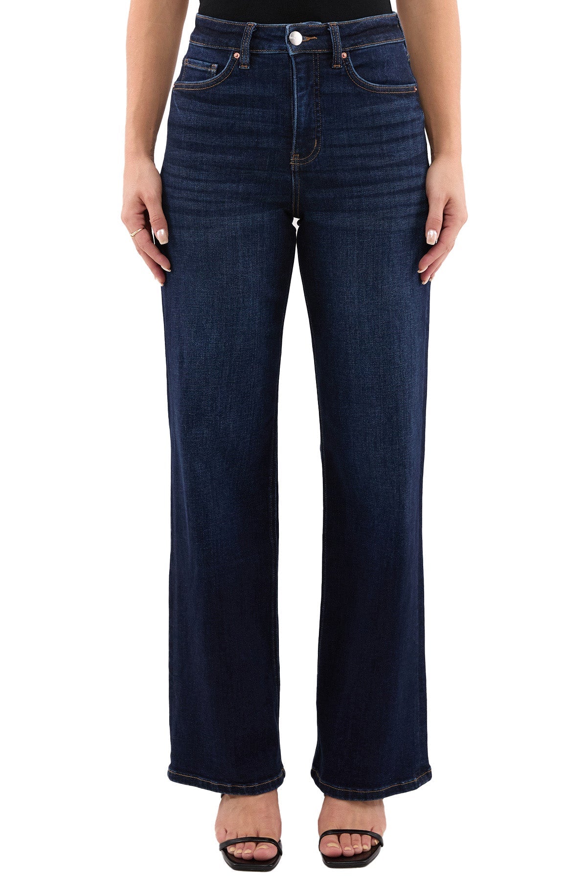 Hailey High Rise Slim Wide Leg Jeans