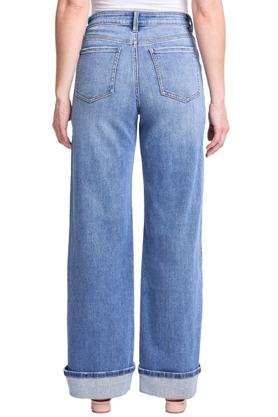 Hailey High Rise Cuff Wide Leg Jeans