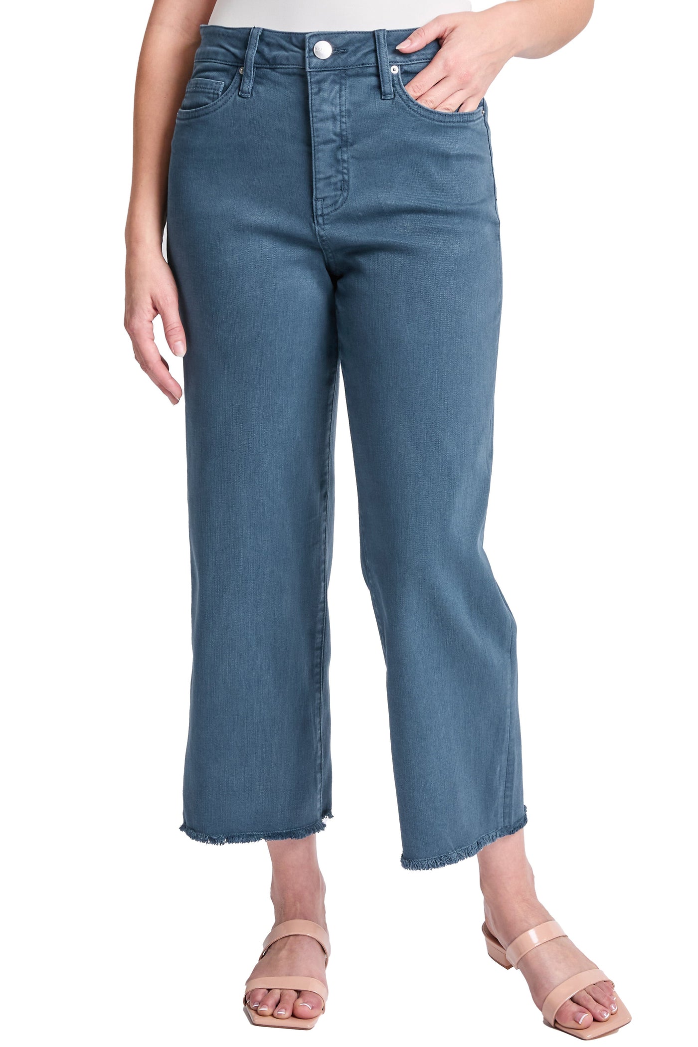 Chloe High Rise Cropped Wide Leg Jeans