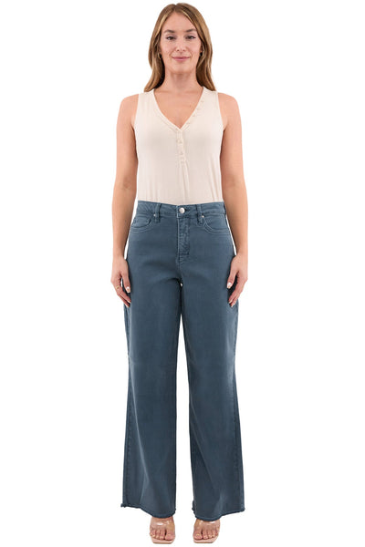 Chloe High Rise Frayed Wide Leg Pants