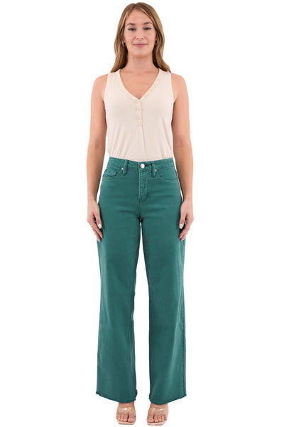 Chloe High Rise Frayed Wide Leg Pants