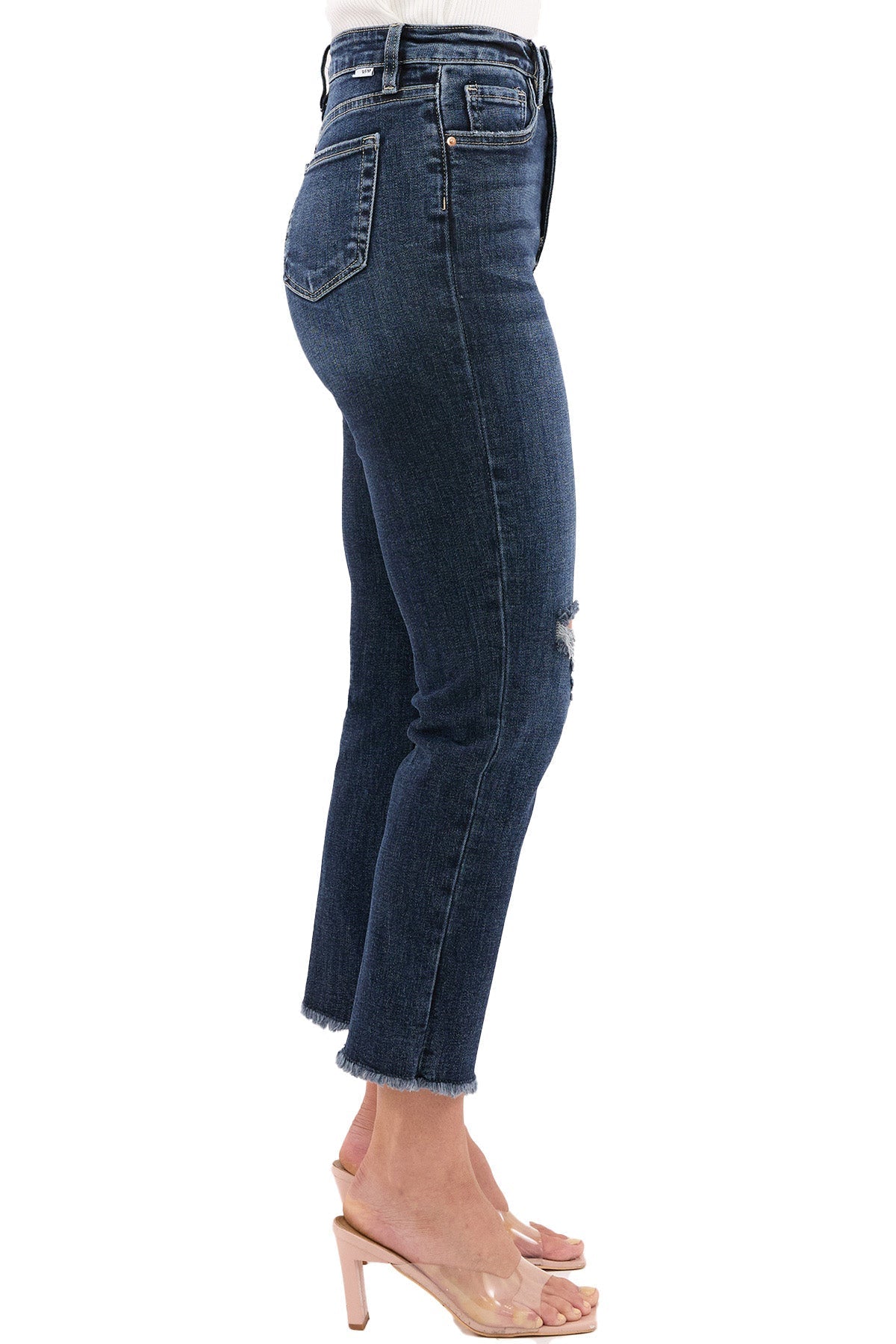 Dylan High Rise Cropped Straight Leg Jeans