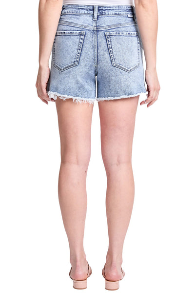 High Rise Step Fray Hem Shorts (PRE-ORDER SHIP 3/14/25)