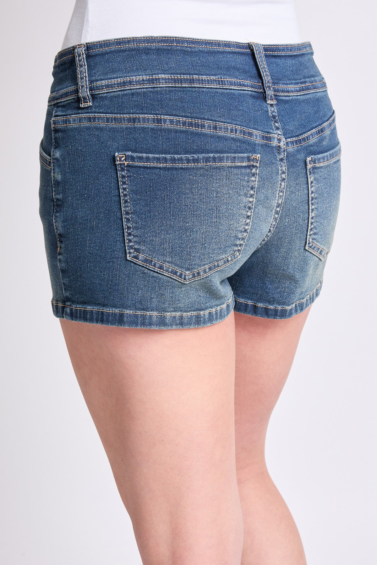 Low Rise 2 Button Slanted Pocket Denim Shorts, Pack of 12