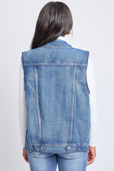 Junior Boyfriend Denim Vest, Pack Of 6