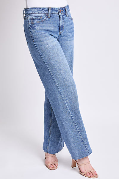 High Rise Wide Leg Jeans with Angled Seam, Pack of 8