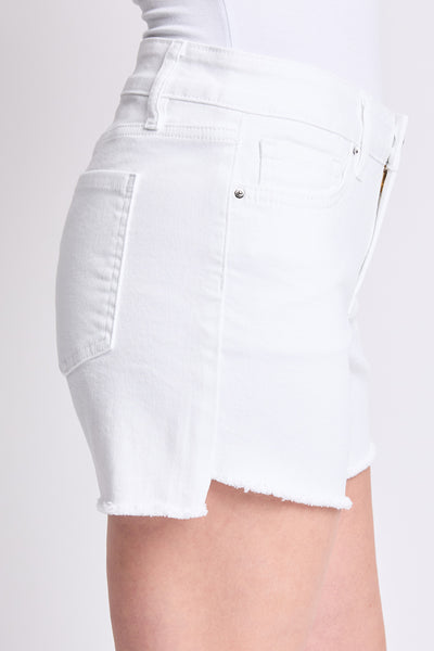 High Rise Premium Stretch Fray Hem Hi-Lo Shorts, Pack of 8