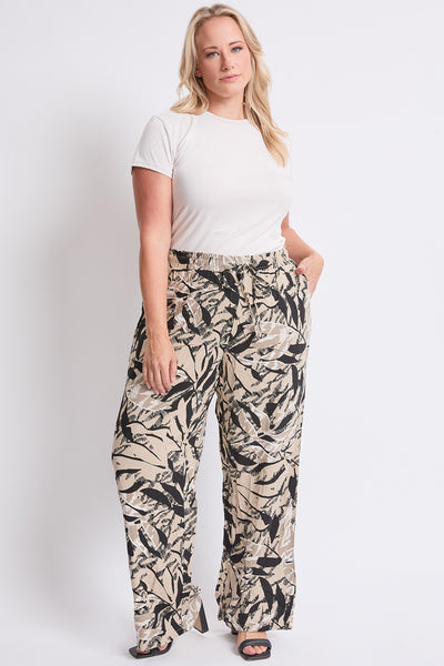 Missy Plus Size Drawstring Wide Straight Pant , Pack Of 6